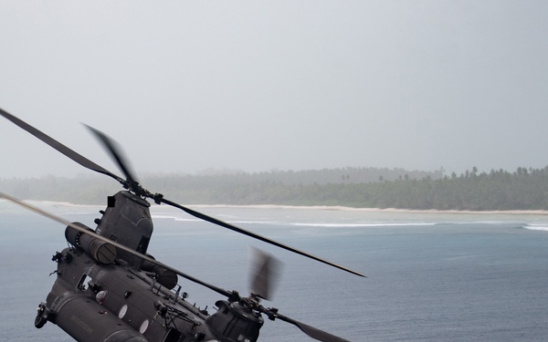160th SOAR conducts a morale flight for service members stationed in Diego Garcia