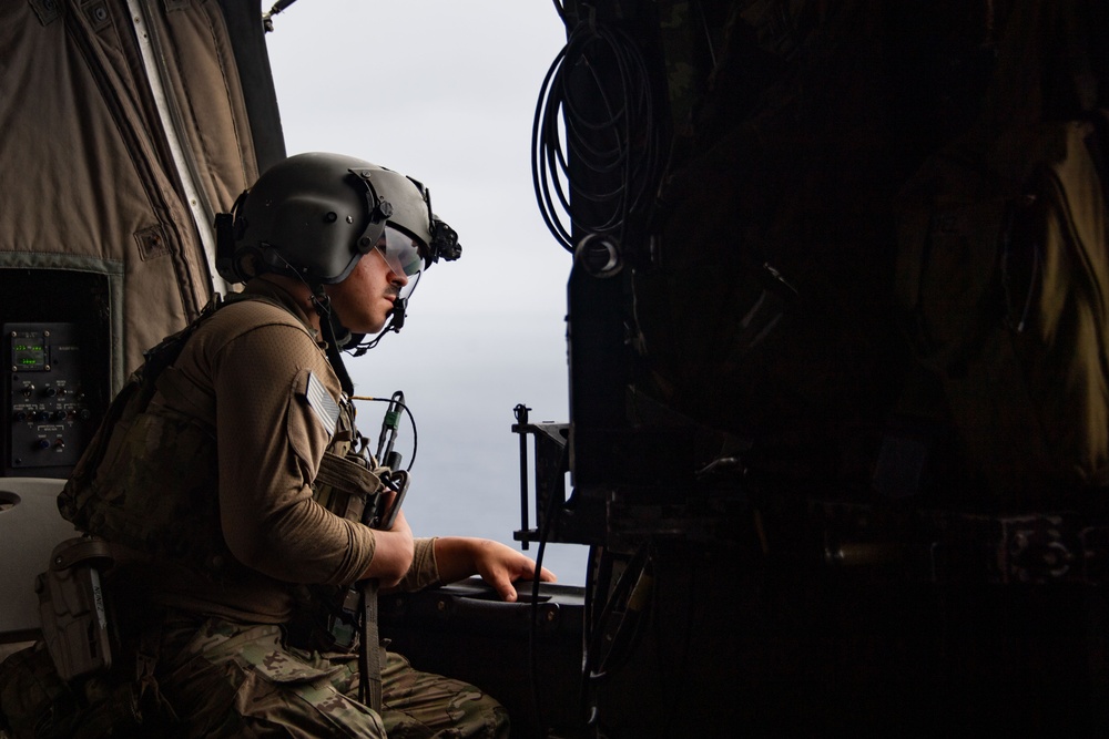 160th SOAR conducts a morale flight for service members stationed in Diego Garcia