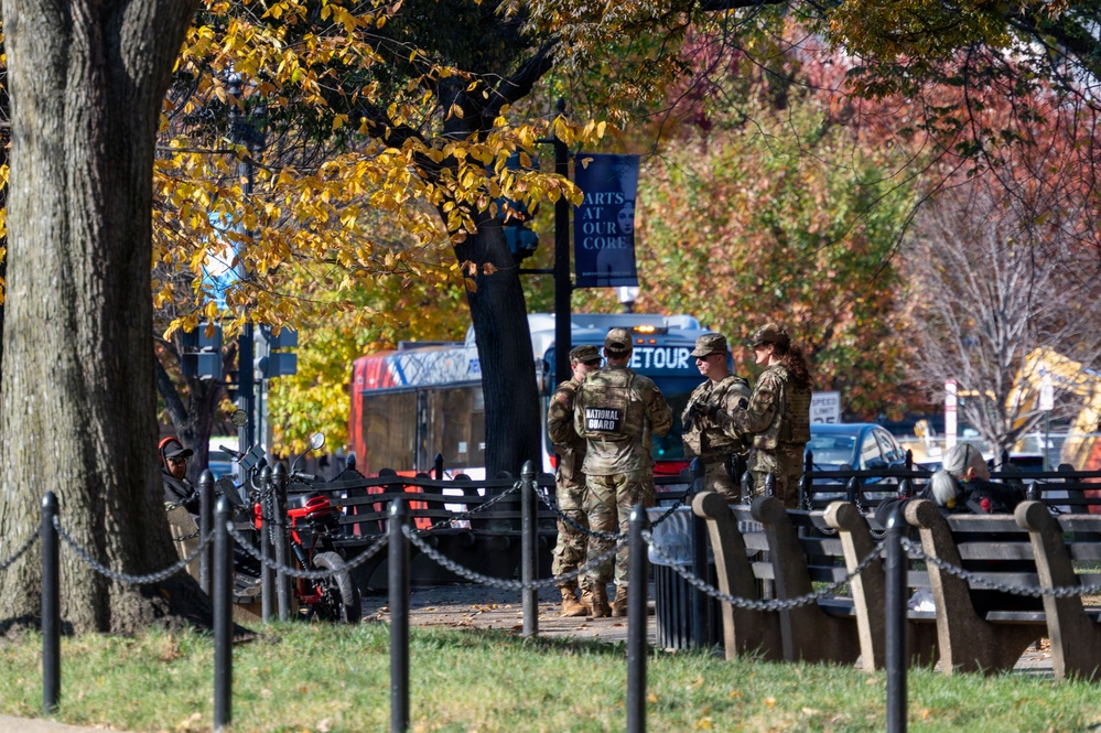 W.Va. National Guard patrol Dupont Circle in Washington D.C.