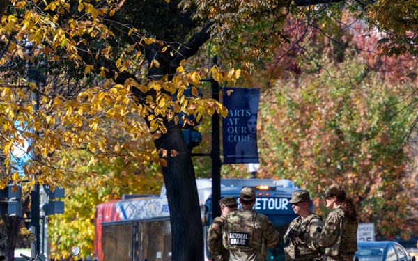 W.Va. National Guard patrol Dupont Circle in Washington D.C.