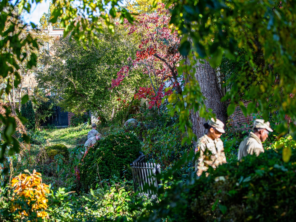 Rock Creek Park cleanup Behind the historic Old Stone House