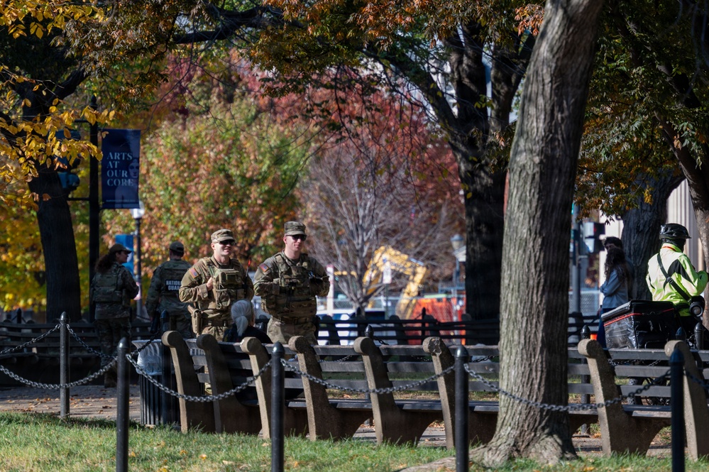 W.Va. National Guard patrol Dupont Circle in Washington D.C.