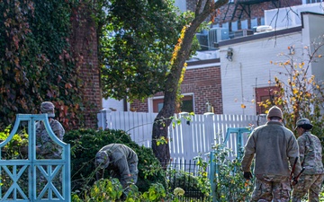 Rock Creek Park cleanup Behind the historic Old Stone House
