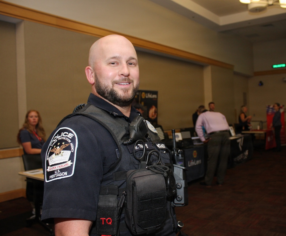 Pentagon Police Officer Attends a Recruiting Event