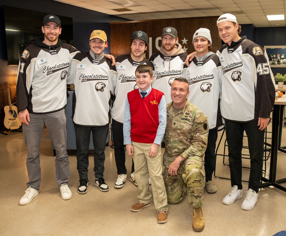 Hershey Bears visit Pennsylvania National Guard members