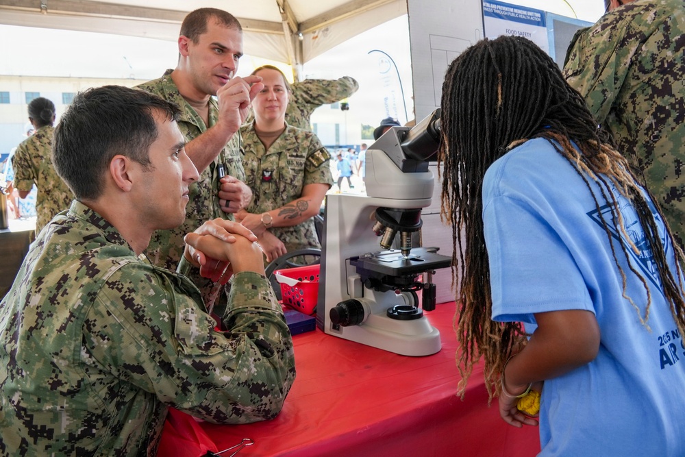 Navy and Marine Corps Force Health Protection Command and Navy Environmental and Preventive Medicine Unit TWO Staff Engage Future Innovators at Naval Air Station Oceana Airshow Science, Technology, Engineering, and Mathematics Event