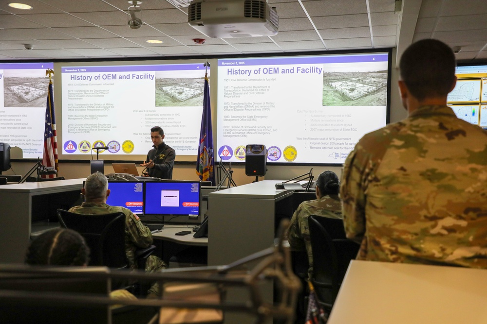 153rd Troop Command Liaison officers tour Emergency Operation Center