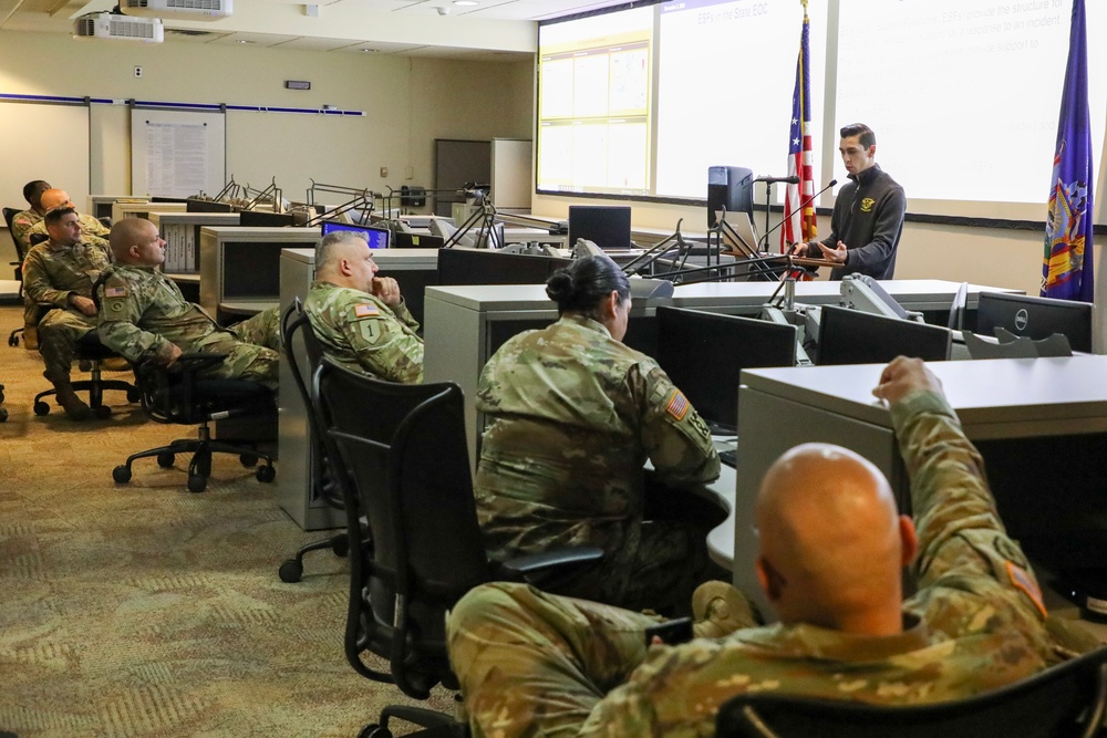 153rd Troop Command Liaison officers tour Emergency Operation Center