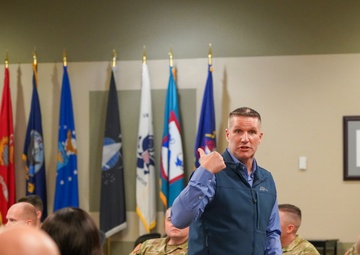An NCOPD brief was given by Retired Sgt. Maj. of the Army Daniel A. Dailey on Fort Leavenworth