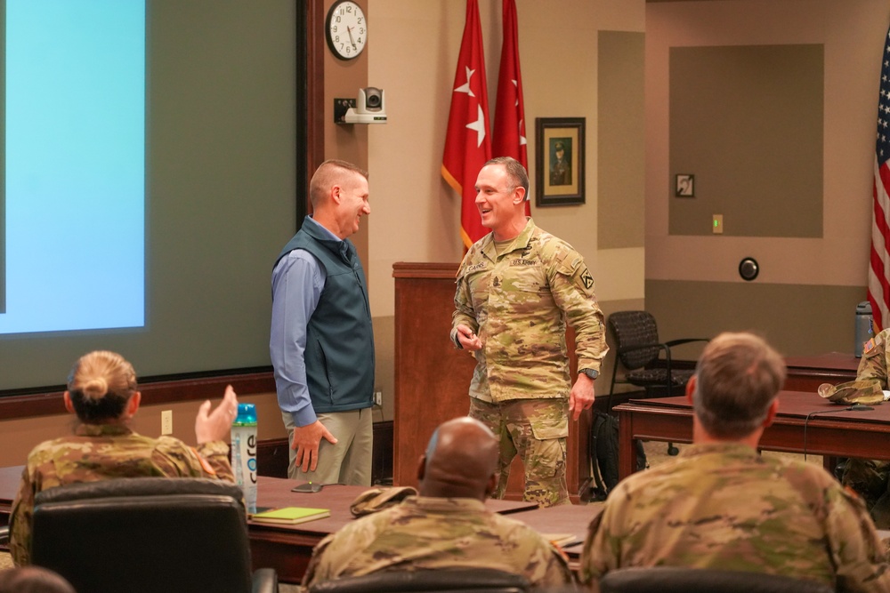 An NCOPD brief was given by Retired Sgt. Maj. of the Army Daniel A. Dailey on Fort Leavenworth