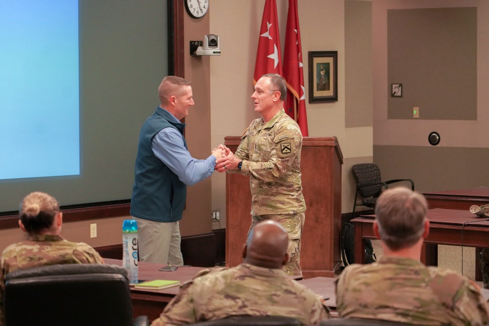 An NCOPD brief was given by Retired Sgt. Maj. of the Army Daniel A. Dailey on Fort Leavenworth