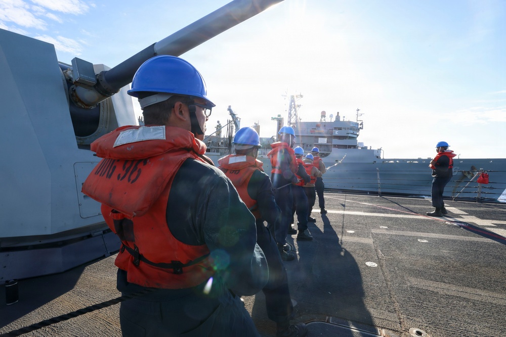 USS Bainbridge (DDG96) Replenishment-at-Sea