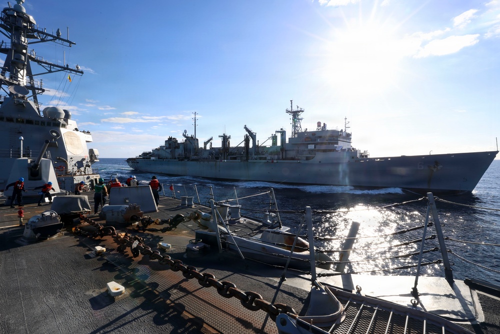 USS Bainbridge (DDG96) Replenishment-at-Sea