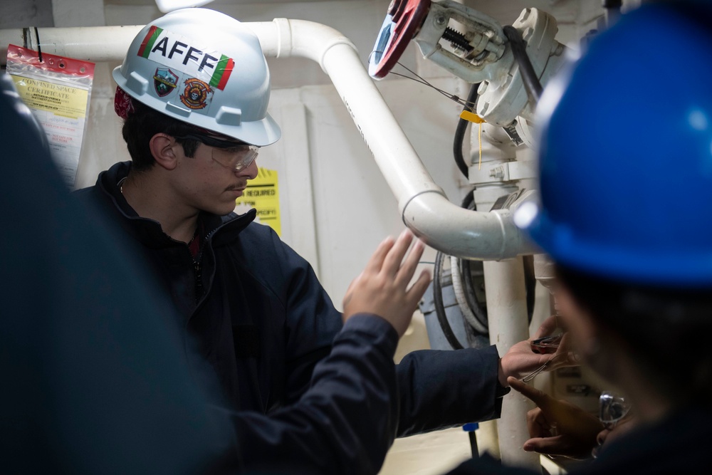 Ronald Reagan Sailors Test Firefighting Stations