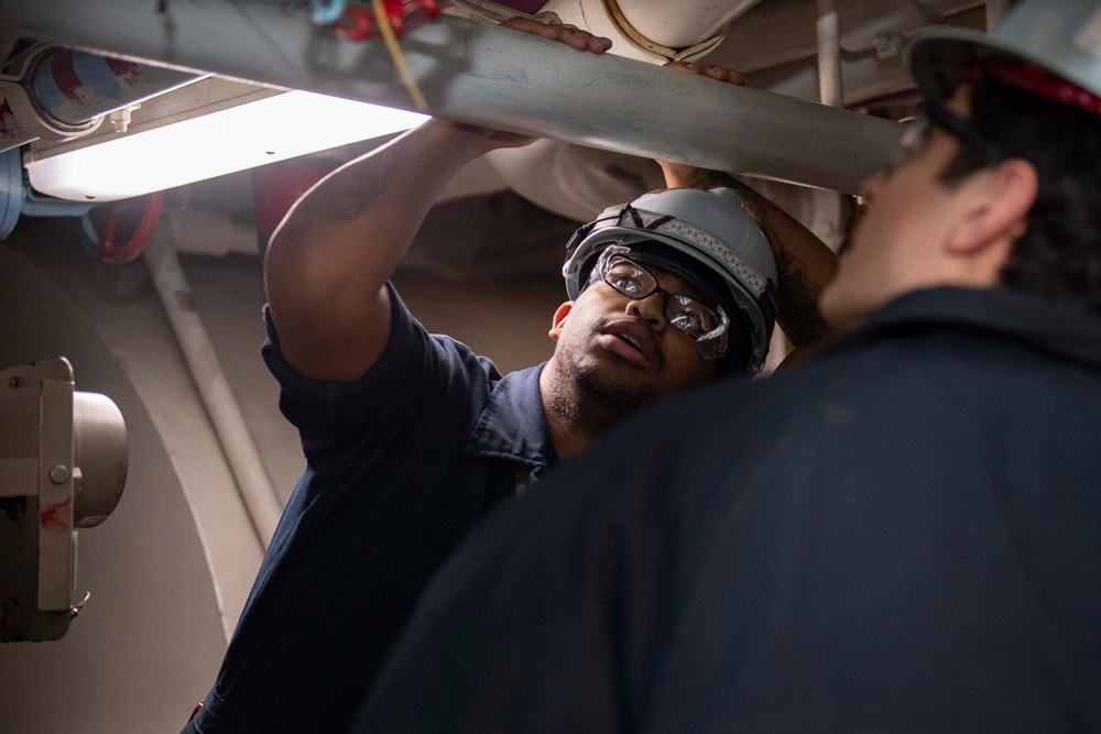 Ronald Reagan Sailors Test Firefighting Stations