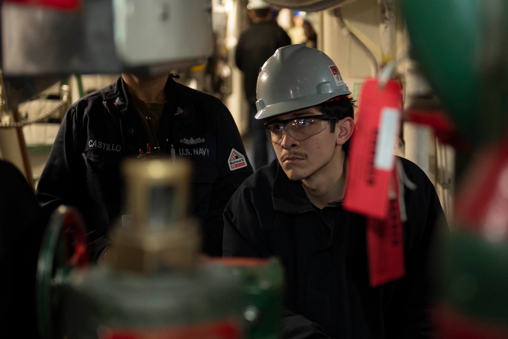 Ronald Reagan Sailors Test Firefighting Stations