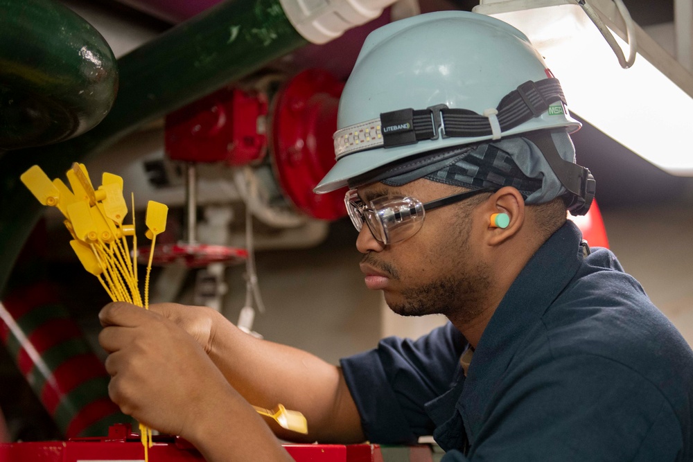 Ronald Reagan Sailors Test Firefighting Stations