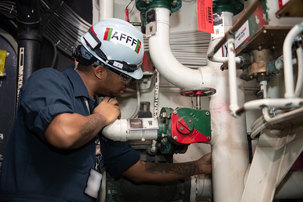 Ronald Reagan Sailors Test Firefighting Stations