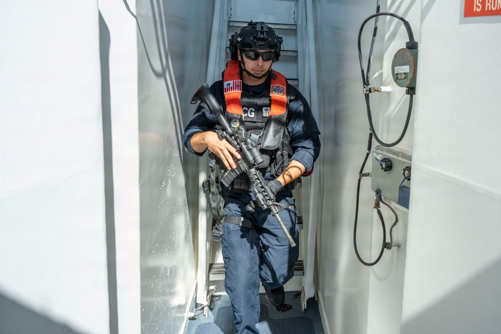 Coast Guard Cutter Terrell Horne (WPC 1131) conducts patrol for Operation Border Trident