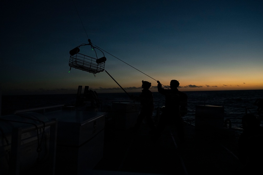 Coast Guard Cutter Terrell Horne (WPC 1131) conducts patrol for Operation Border Trident