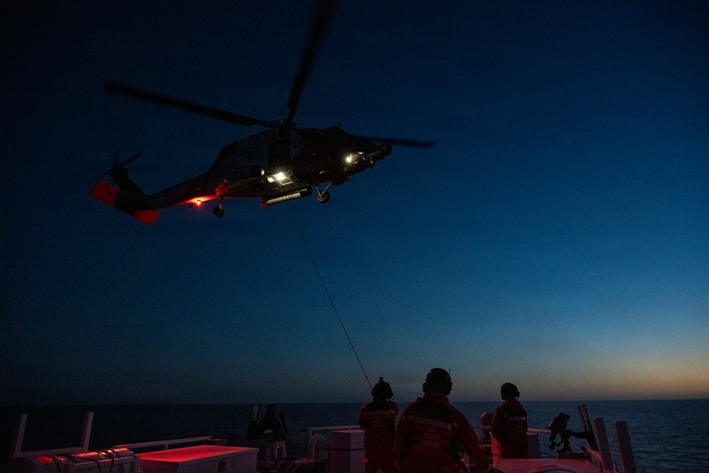 Coast Guard Cutter Terrell Horne (WPC 1131) conducts patrol for Operation Border Trident