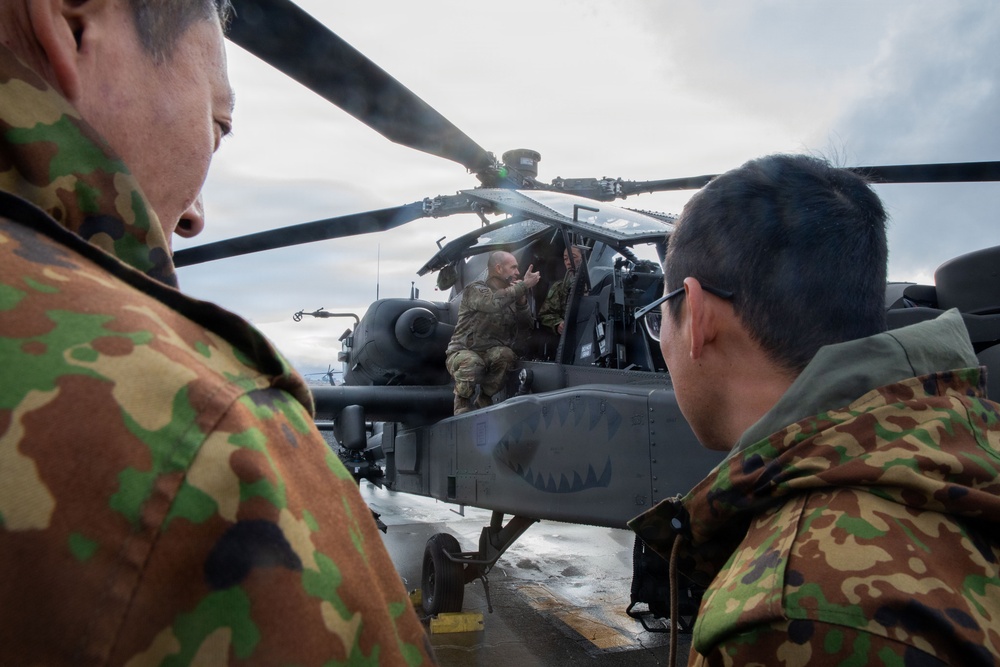 16th CAB shows the Japanese Ground Self-Defense Force AH-64 Apaches