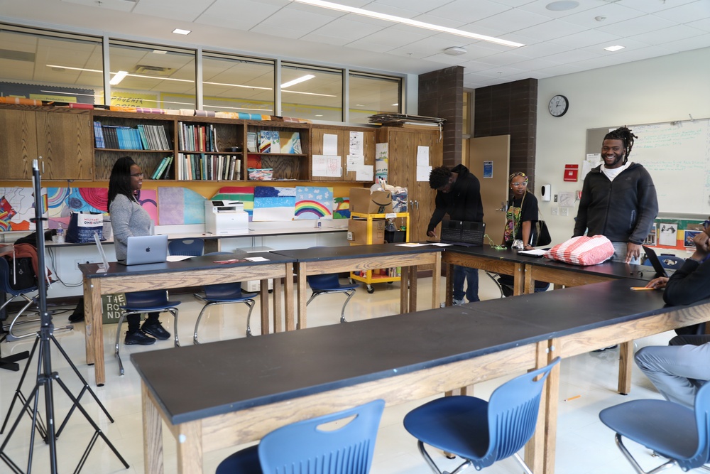 D.C. National Guard Counterdrug Partners with Ballou STAY Students During Red Ribbon Week