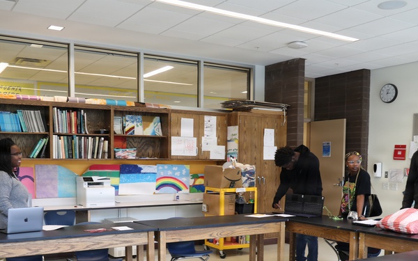 D.C. National Guard Counterdrug Partners with Ballou STAY Students During Red Ribbon Week