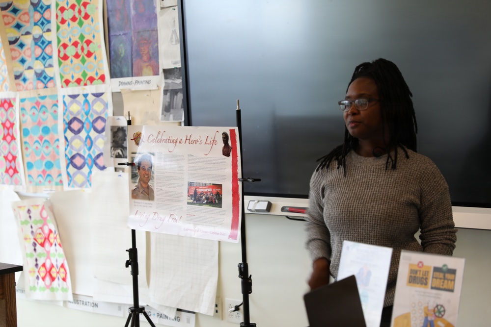 D.C. National Guard Counterdrug Partners with Ballou STAY Students During Red Ribbon Week