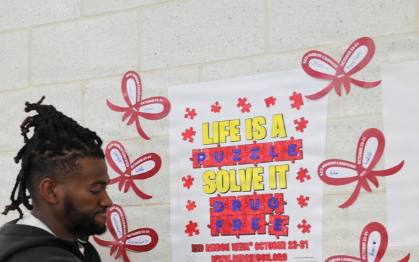 D.C. National Guard Counterdrug Partners with Ballou STAY Students During Red Ribbon Week