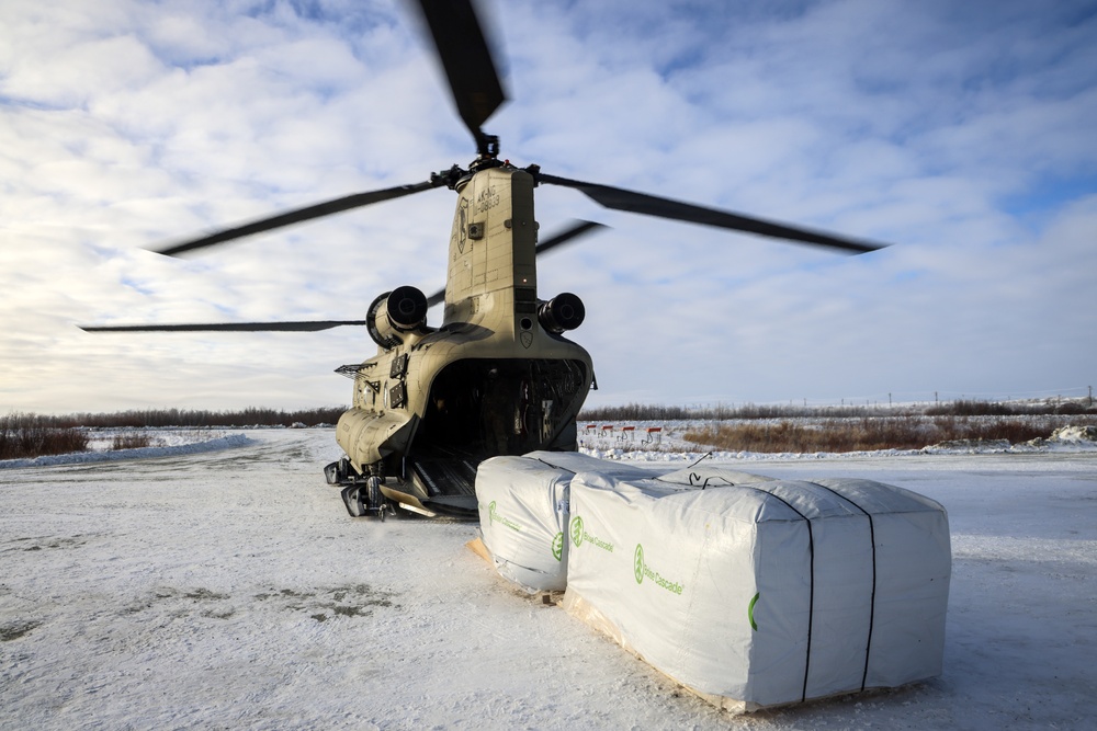 AKOM airlifts building supplies during Operation Halong Response