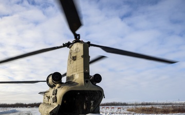 AKOM airlifts building supplies during Operation Halong Response
