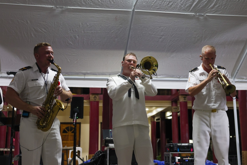 Pacific Partnership 2025 Multinational Band Performs at the Waterfront Night Market