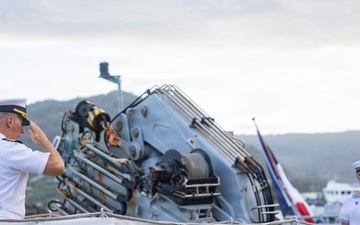 Multinational Service Members and Samoa Locals Honor the Pacific Partnership 2025 Samoa Mission During a Closing Ceremony