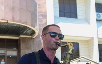Pacific Partnership 2025 Multinational Band performs at the UN Day Celebration