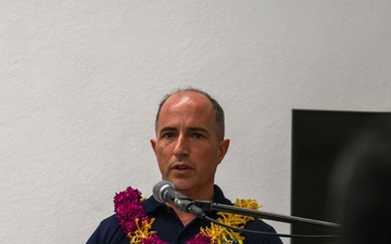 Capt. Mark B. Stefanik, Mission Commander of Pacific Partnership 2025 Speaks at a Disaster Response Seminar in Samoa