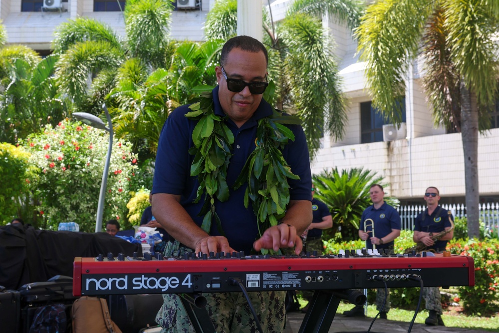 Pacific Partnership 2025 Multinational Band performs at the UN Day Celebration