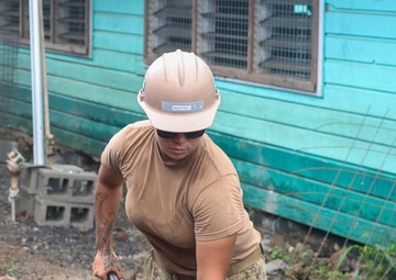 Naval Moblie Construction Battalion (NMCB) 4 conducts repairs at Maagiagi Elementary School
