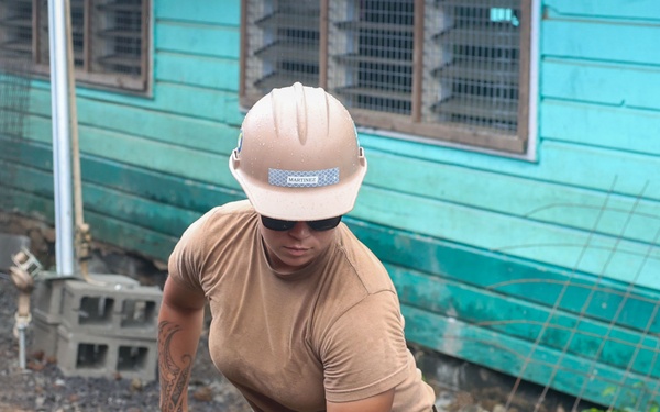 Naval Moblie Construction Battalion (NMCB) 4 conducts repairs at Maagiagi Elementary School