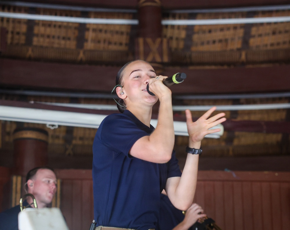 The Pacific Partnership 2025 Multinational Band Performs for National University of Samoa Students