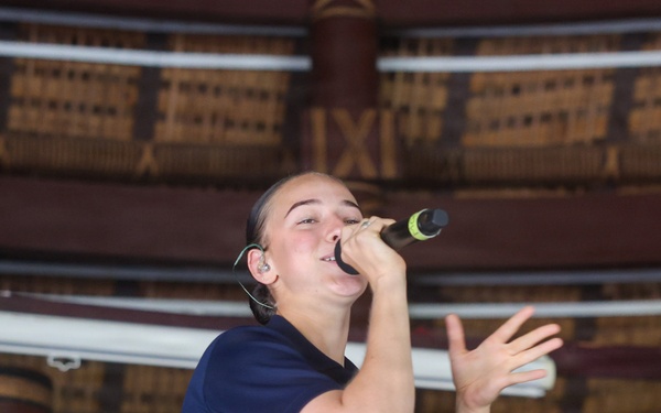 The Pacific Partnership 2025 Multinational Band Performs for National University of Samoa Students