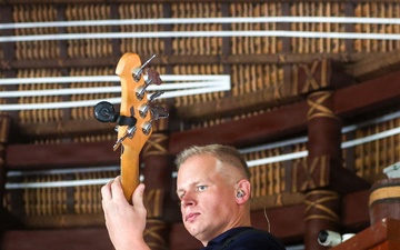 The Pacific Partnership 2025 Multinational Band Performs for National University of Samoa Students