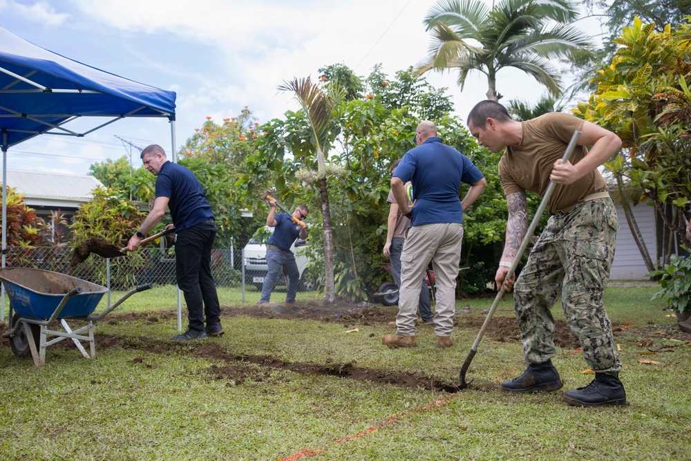 Pacific Partnership 2025 Multinational Service Members Renovate The Salvation Army Regional Headquarters in Apia, Samoa