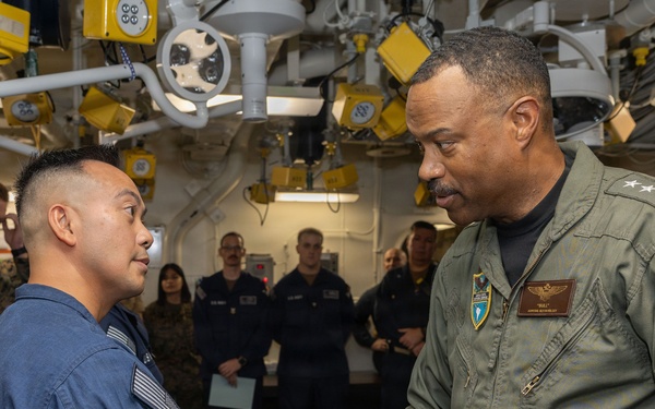 Adm. Alvin Holsey, Commander, U.S. Southern Command, Tours USS Iwo Jima