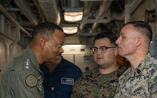 Adm. Alvin Holsey, Commander, U.S. Southern Command, Tours USS Iwo Jima