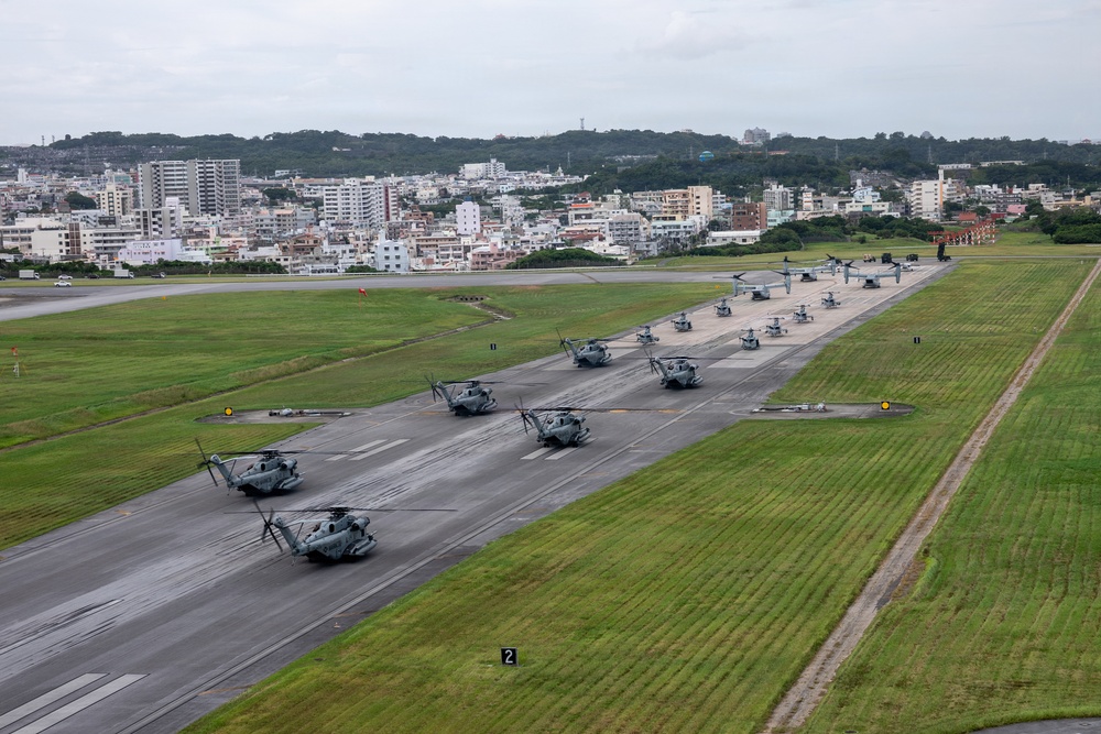 1st MAW demonstrates combat power during “elephant walk” on MCAS Futenma