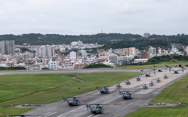 1st MAW demonstrates combat power during “elephant walk” on MCAS Futenma