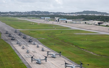 1st MAW demonstrates combat power during “elephant walk” on MCAS Futenma