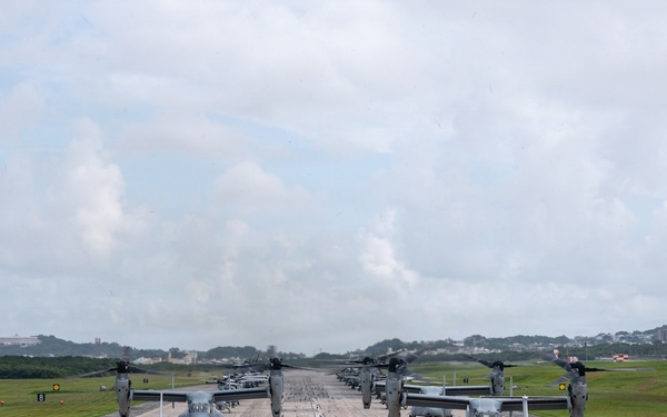 1st MAW demonstrates combat power during “elephant walk” on MCAS Futenma