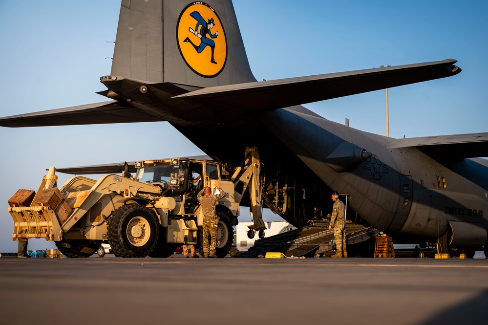 75th EAS loads heavy equipment for regional airlift
